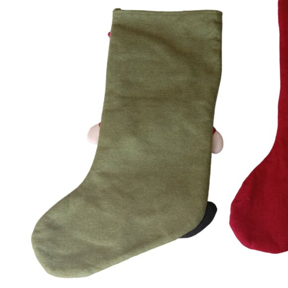 2 Large Gnome Stockings, Holiday Christmas Stockings, Christmas Decor - Picture 6 of 13